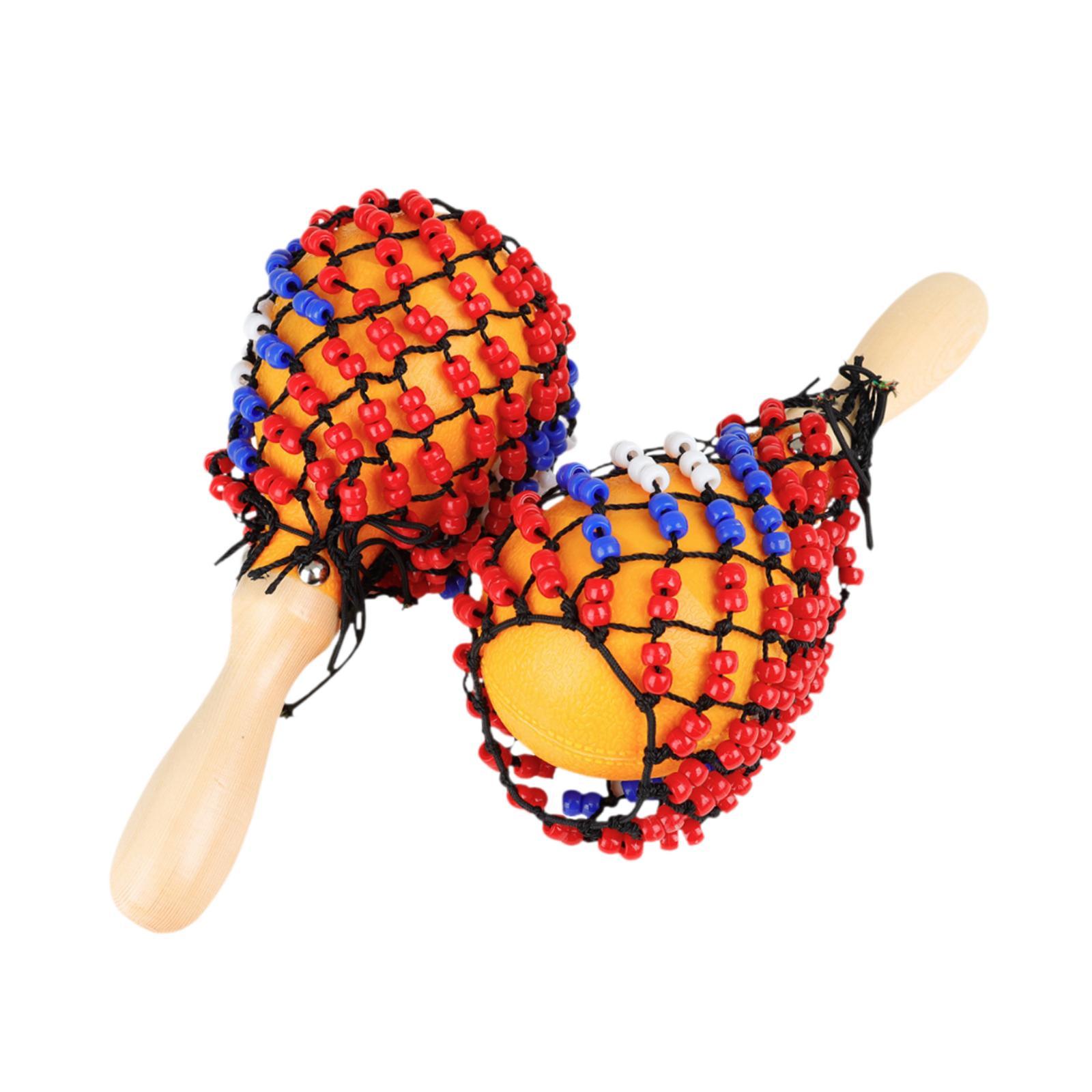 Musical Instrument Net - 2x 나무 마라카스 모래 망치 DIY