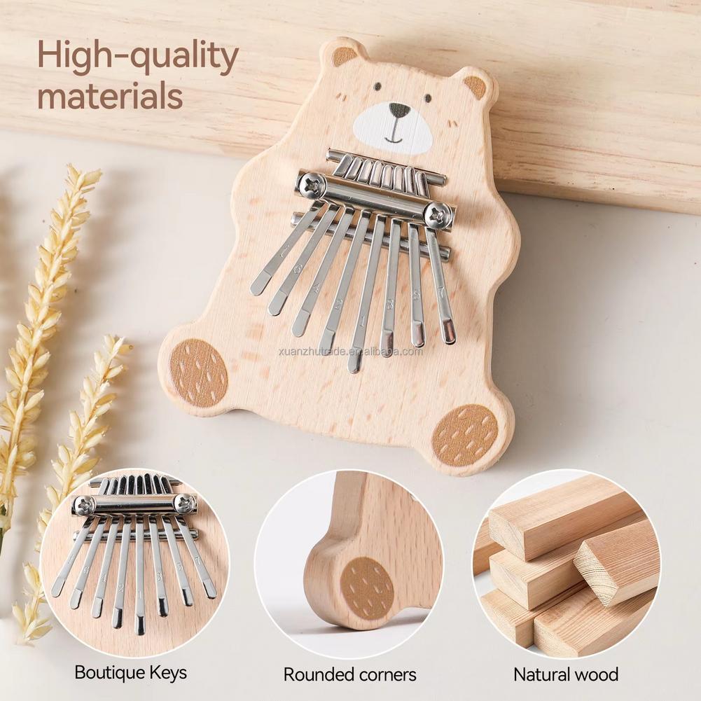 8키 미니 칼림바 휴대용 엄지 피아노 만화 곰 손가락  - Musical Instrument Kids 리뷰 및 가격