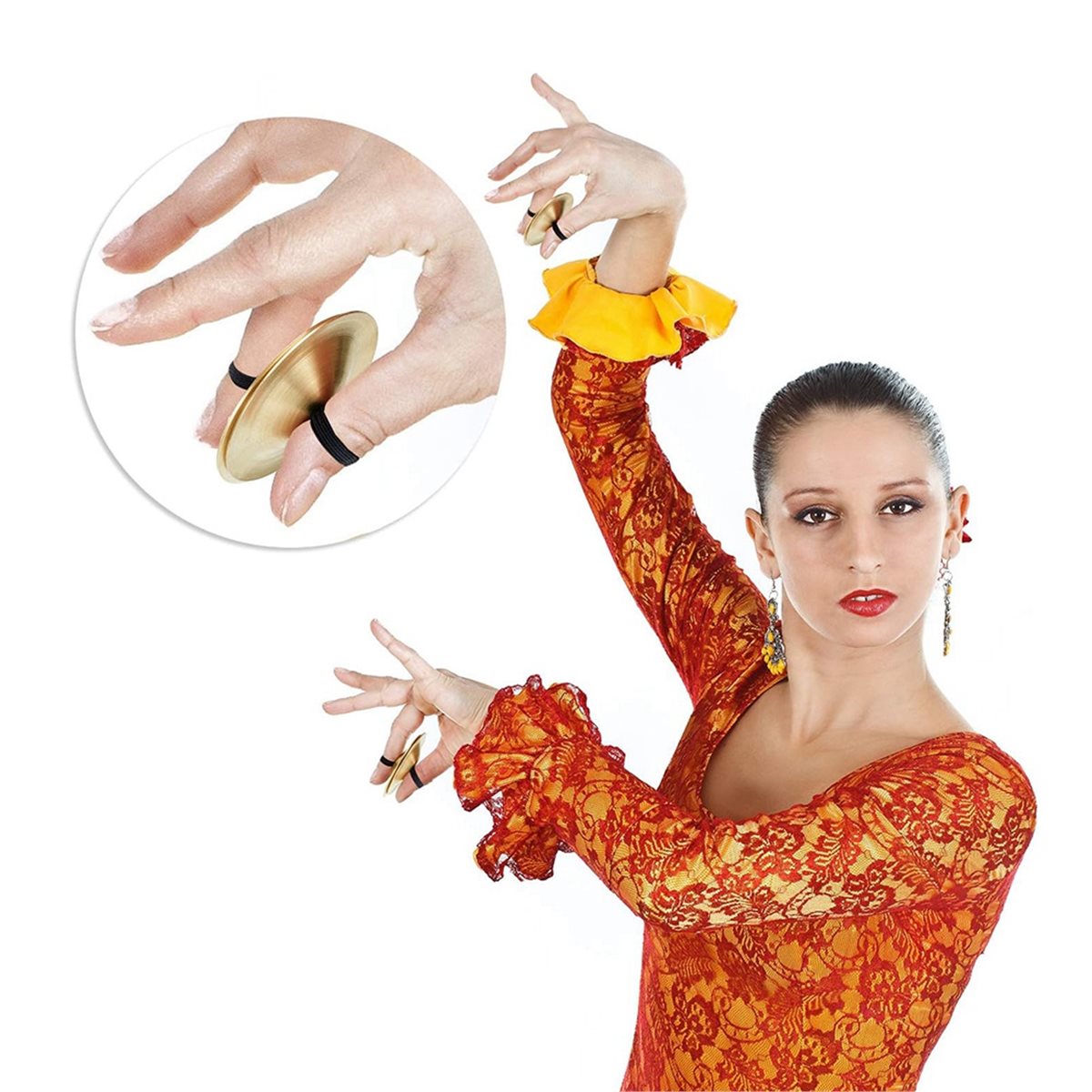 6개 세트 핑거 심벌즈 벨리 댄싱 질스 악기 댄서 파티 - Musical Instrument Zills 리뷰 및 가격
