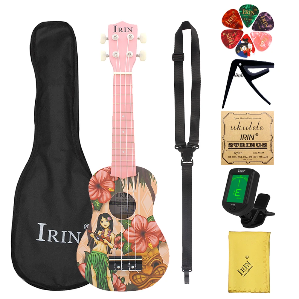 IRIN 하와이안 소녀 우쿨렐레 기타 악기, 4 현 베 - Musical Instrument Hawaiian 리뷰 및 가격